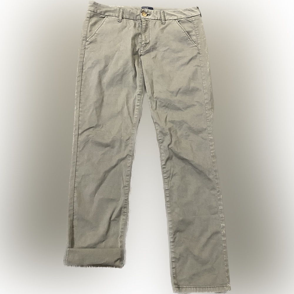 NWOT American Eagle Skinny Stretch Khakis / Color: Olive Green / Size: 12